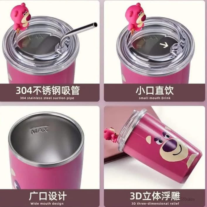 Disney LOTSO, Mickey Mouse Steel Tumbler with Lid🔥 500ml