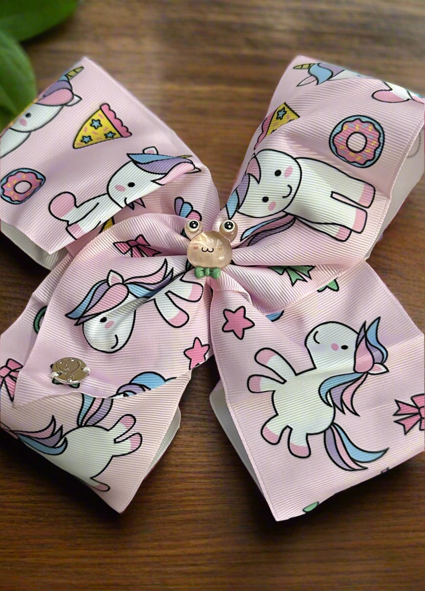 Pink Unicorn🦄 Printed Bow🔥
