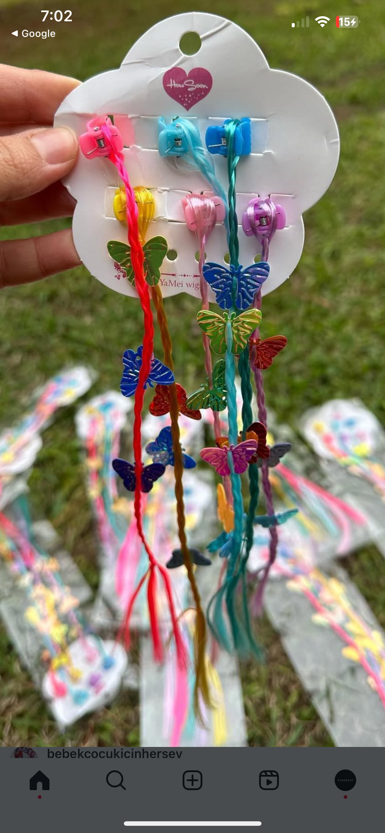 Shein holographic butterfly extensions pack of 6