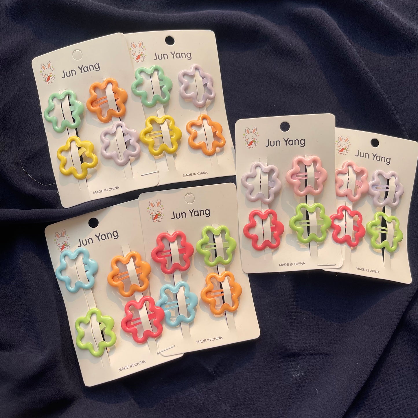 Flower snapclips pack of 8 pc
