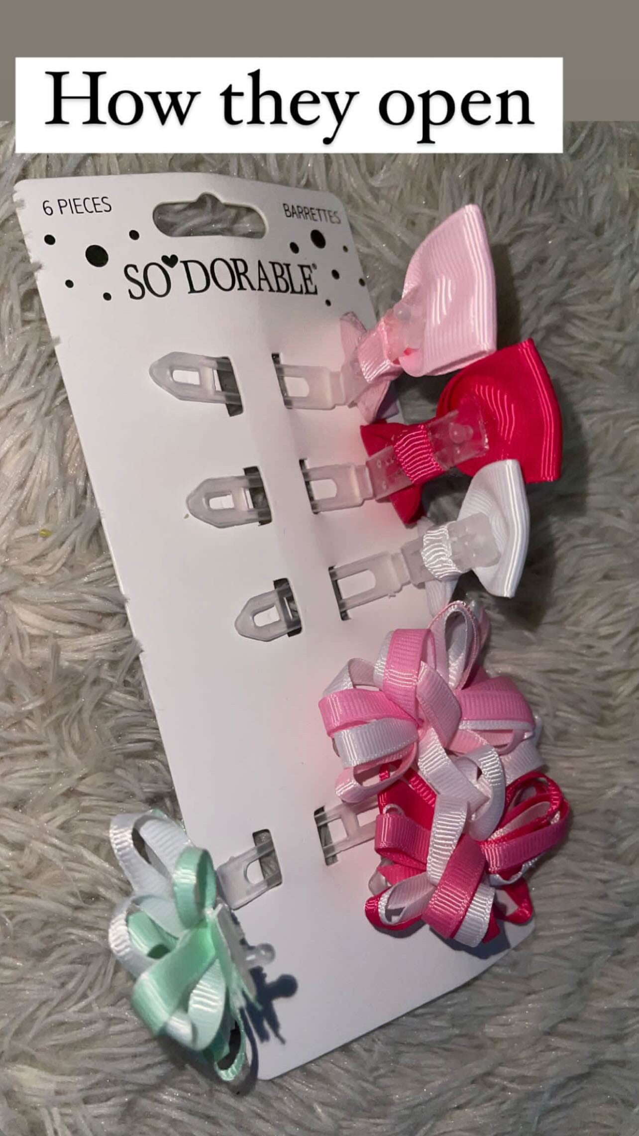 So'dorable Pack of 6 Hairclips