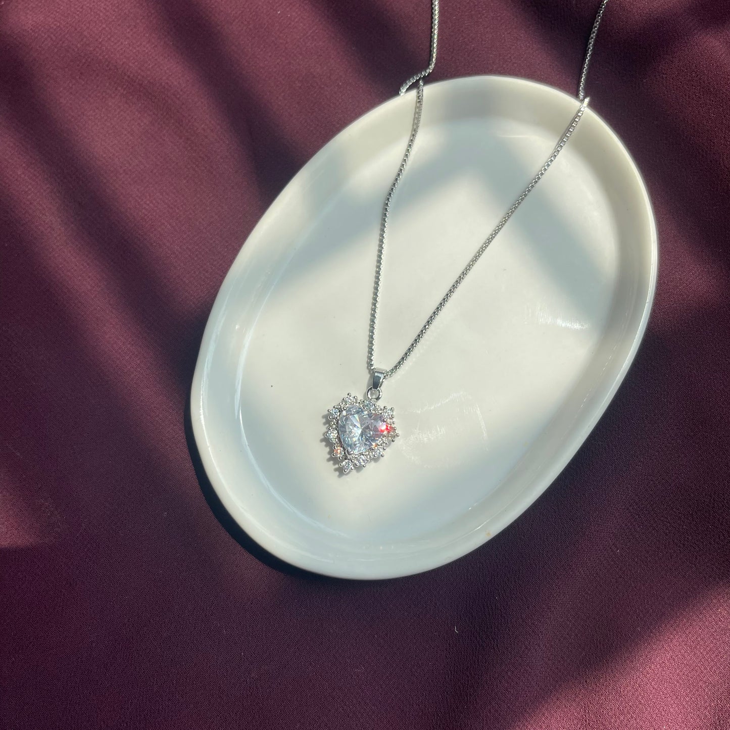 Rhinestone Heart Pendant