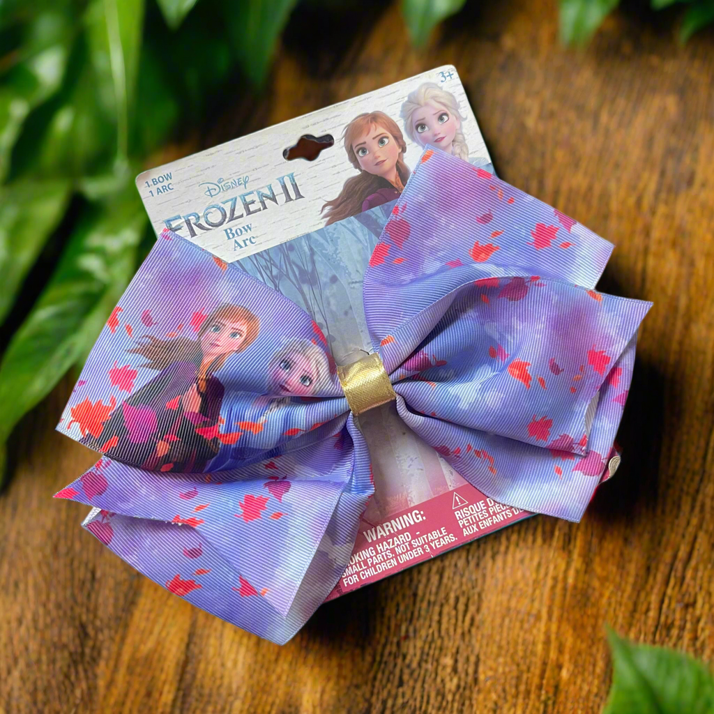 Disney FROZEN Elsa Anna Printed Bow