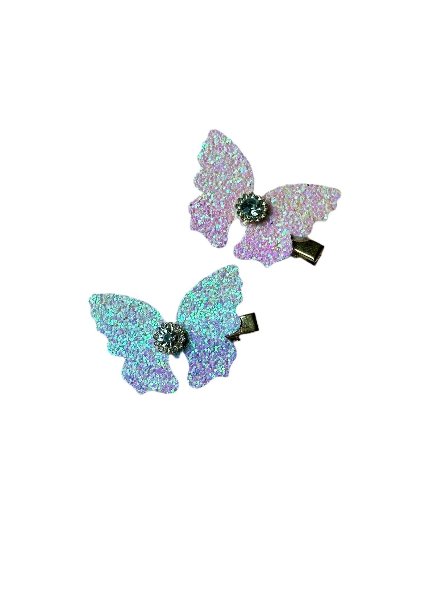 Pastel Glittered Butterflies Pair🔥