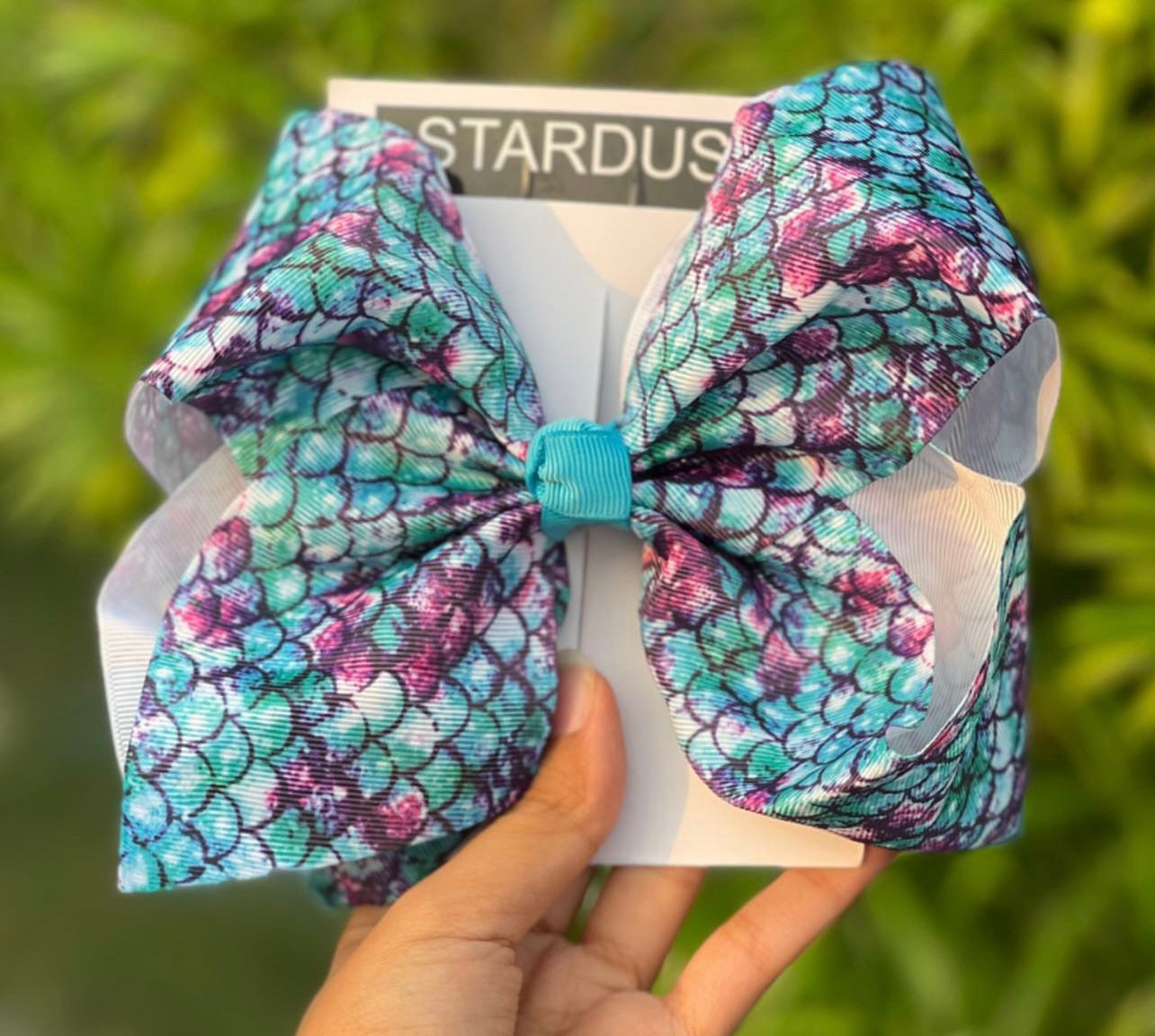 Mermaid Scale Printed bow