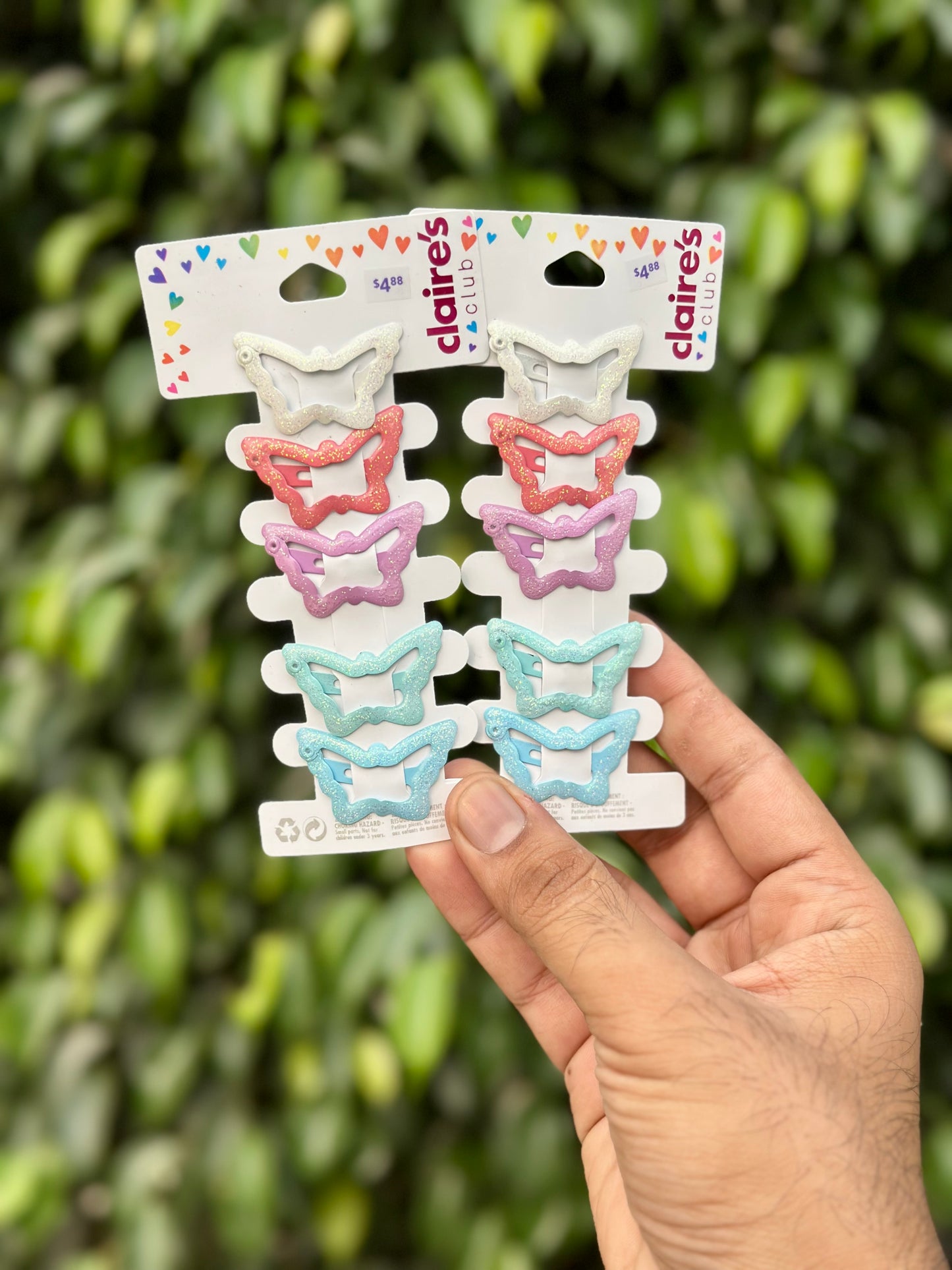 Claire’s pack of 5 butterfly snapclips