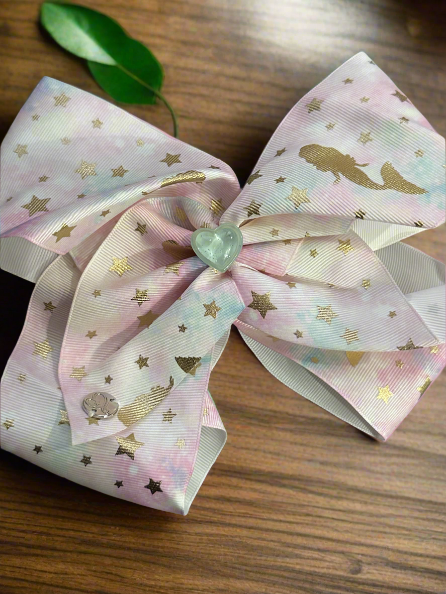 Gold Mermaid🧜♀️ Printed Pastel Bow🔥