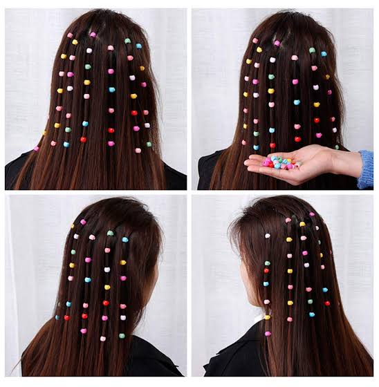 Clipon Hair Beads Pouch