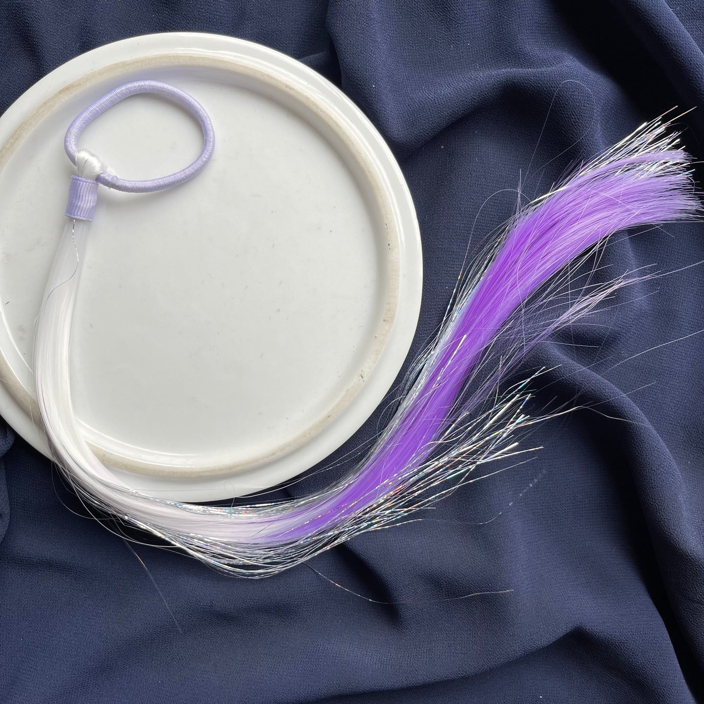 Tricolour hairtie extension