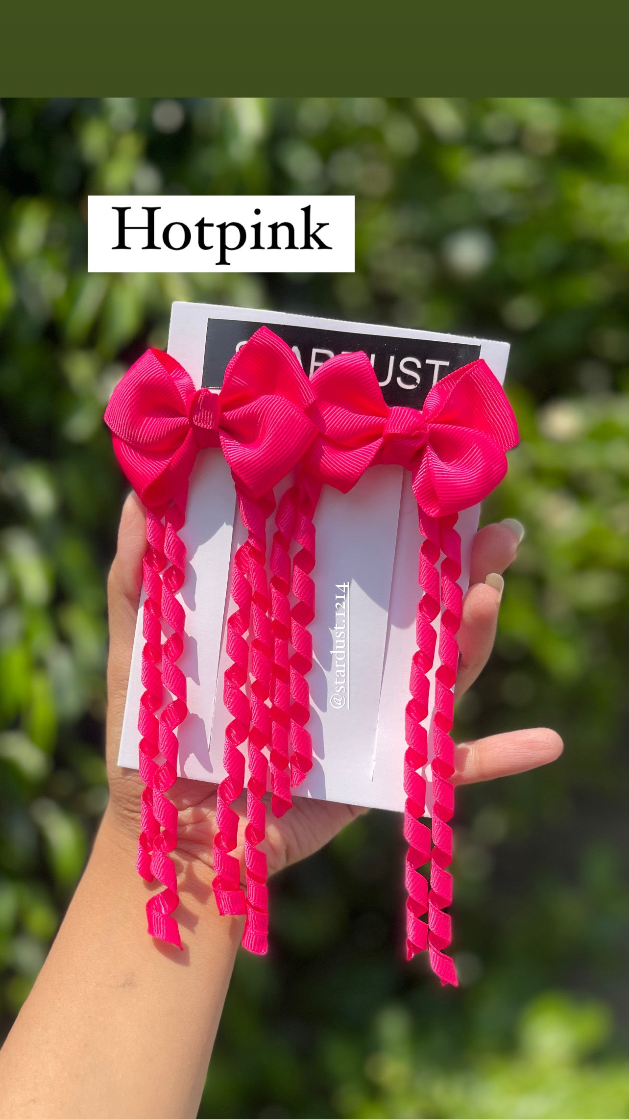 Spiral hanging ribbon clipons