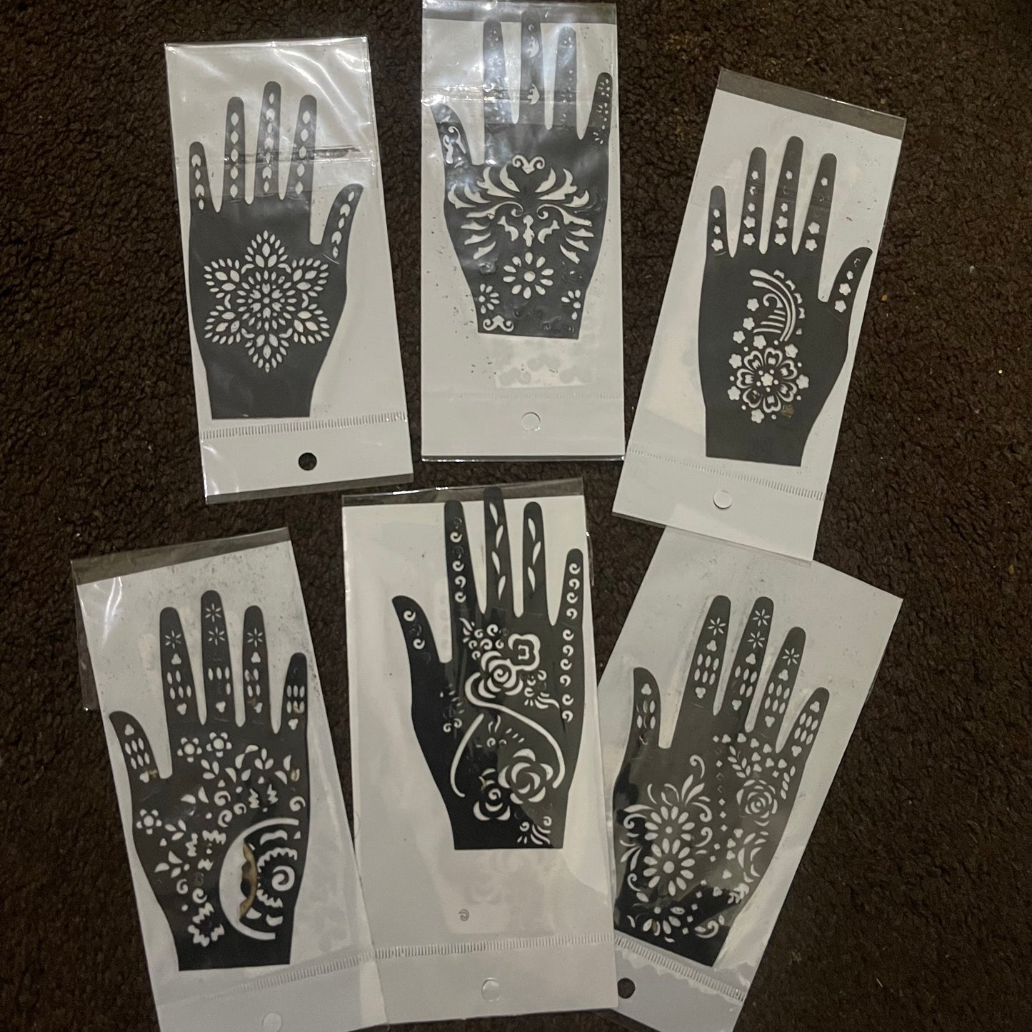 Henna Stencils Pair Random Design🔥