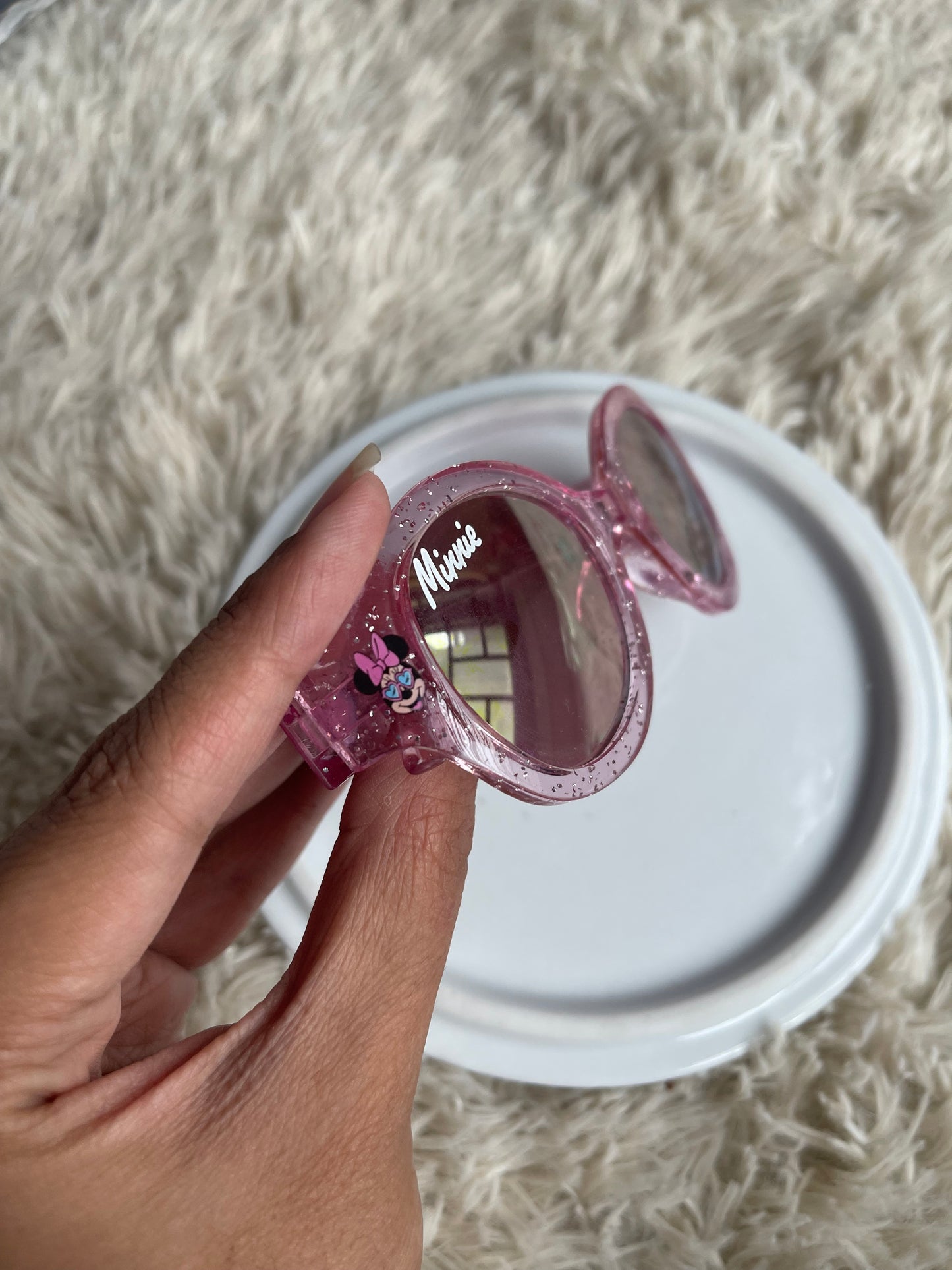 Pink Glittered Minnie Mouse Sunnies