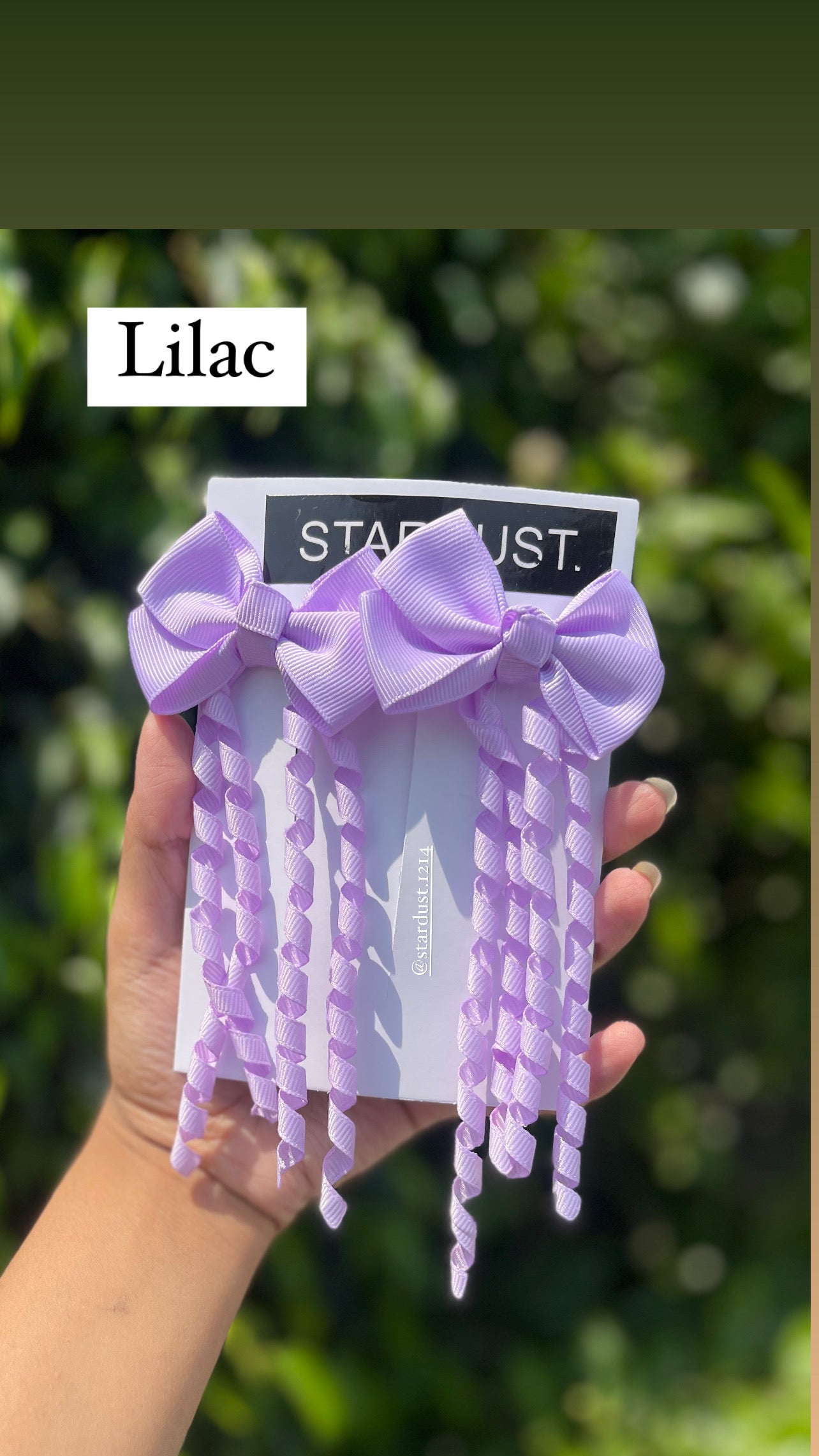 Spiral hanging ribbon clipons