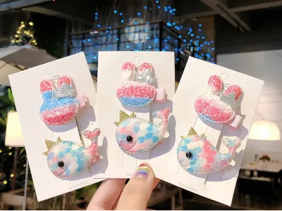 Elaphant/Whale/Rabbit Hairclips Set