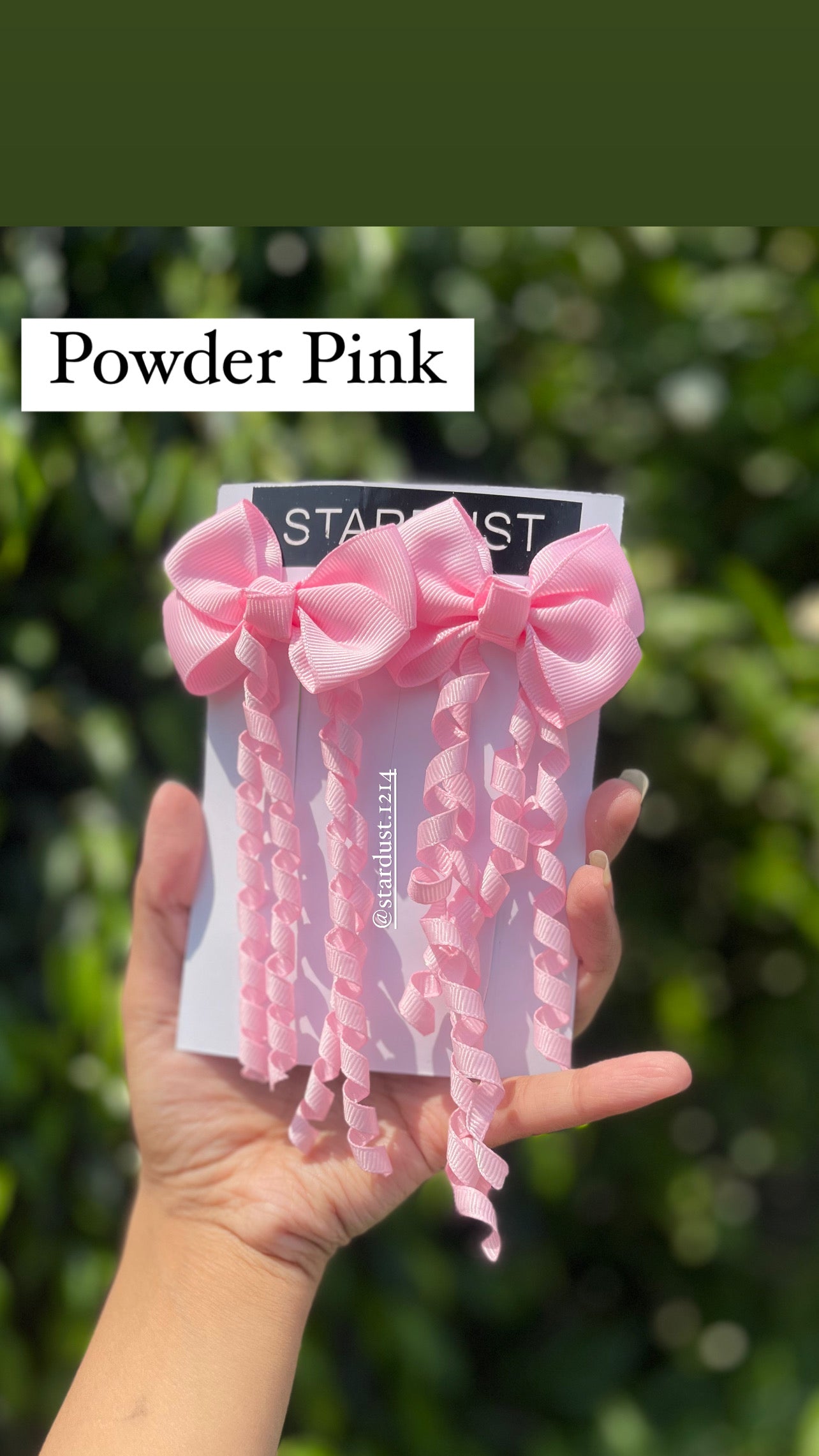 Spiral hanging ribbon clipons