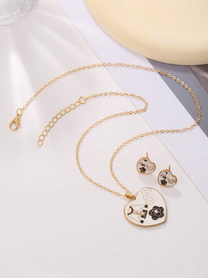 SHEIN Heart Jewellery Set🔥