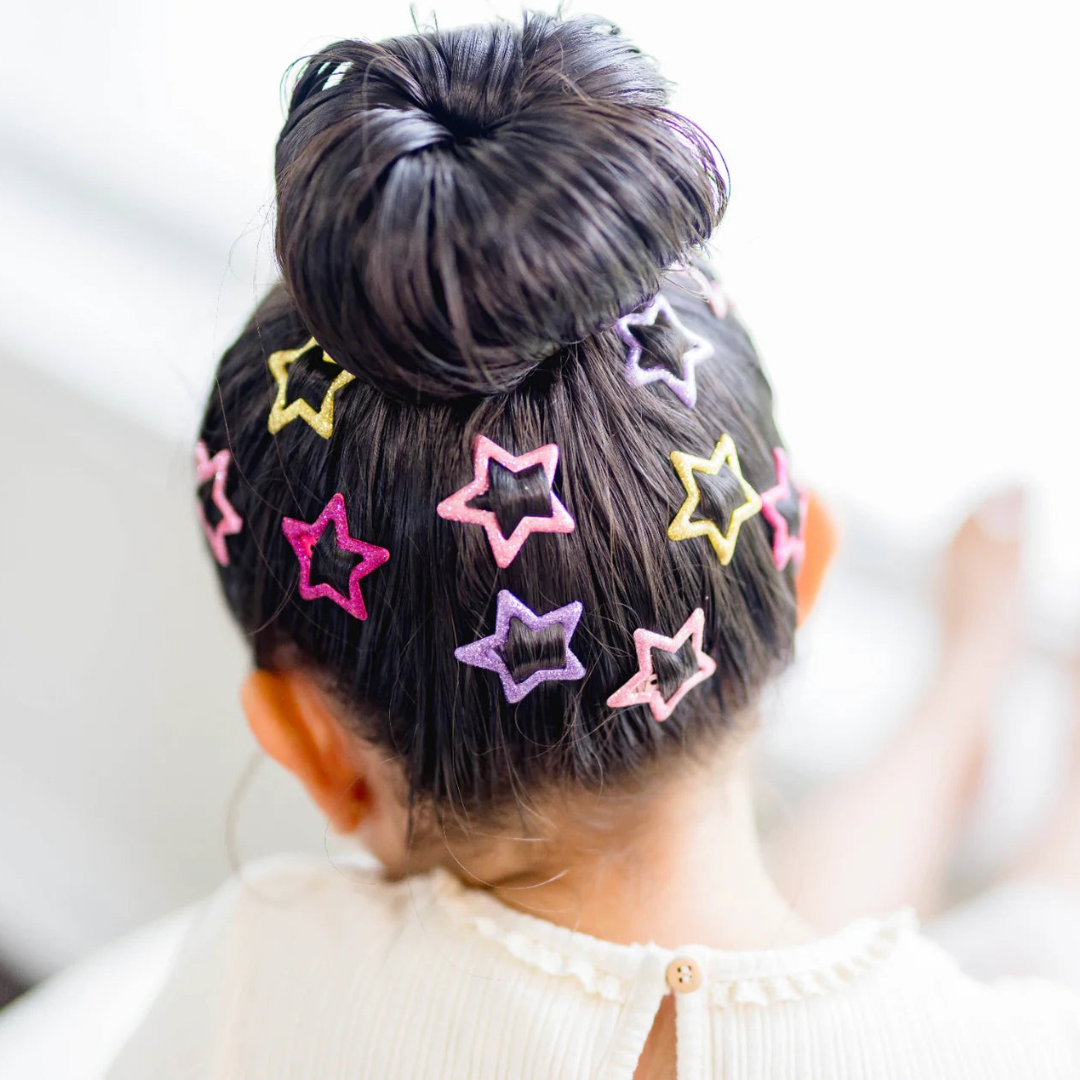 Pack of 8 Glittered STAR SNAPCLIPS🔥