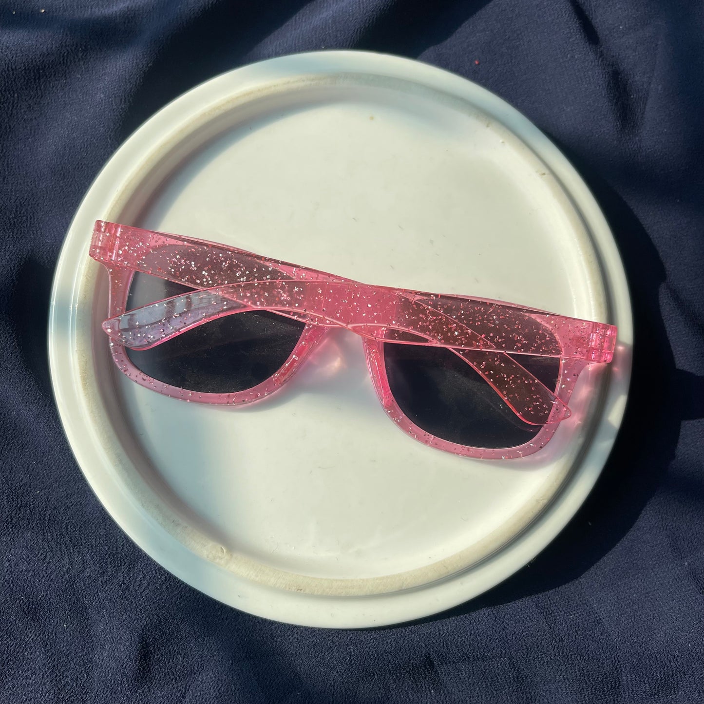 Rectangular Pink Glittered Sunnies🔥