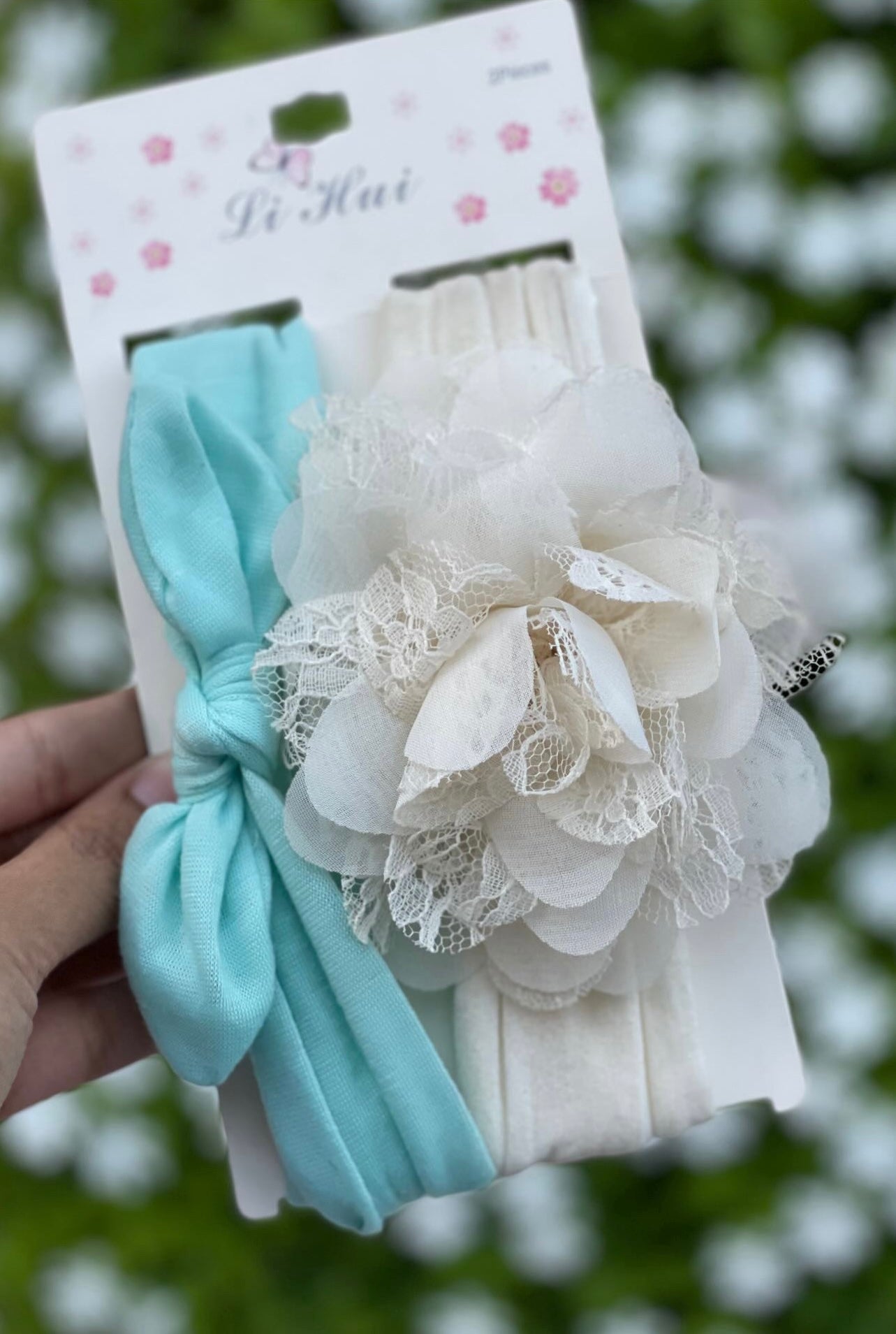 Pack of 2 Floral & Bow Soft Headbands