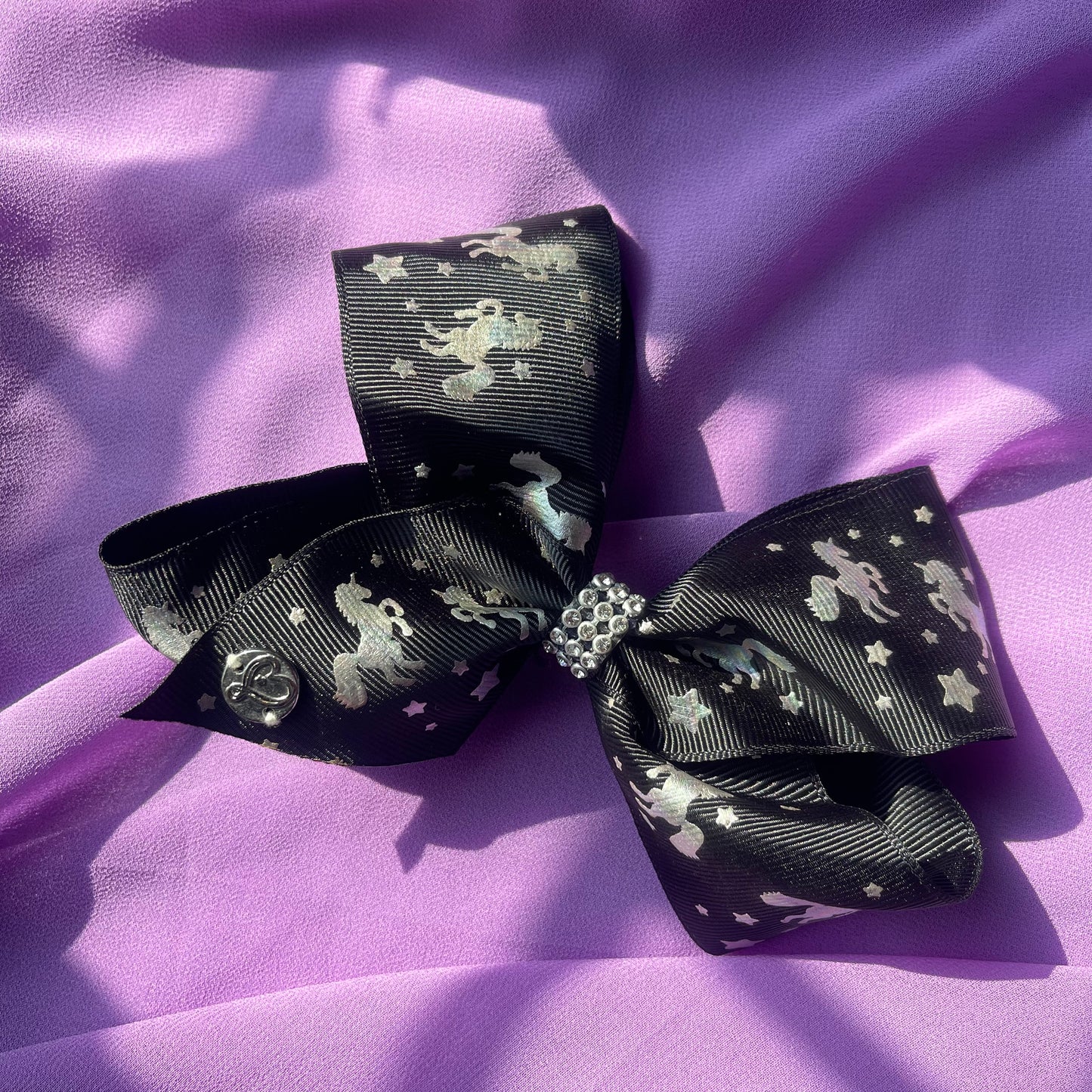 Unicorn π¦ Print Black JOJO Bow (5β)