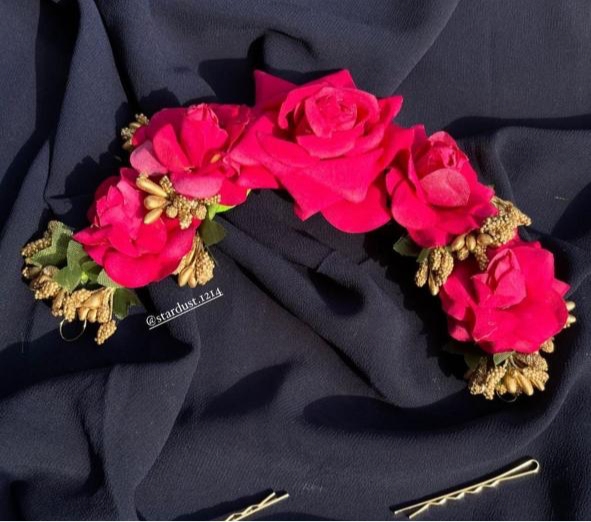 Hot Pink Rose Headpiece