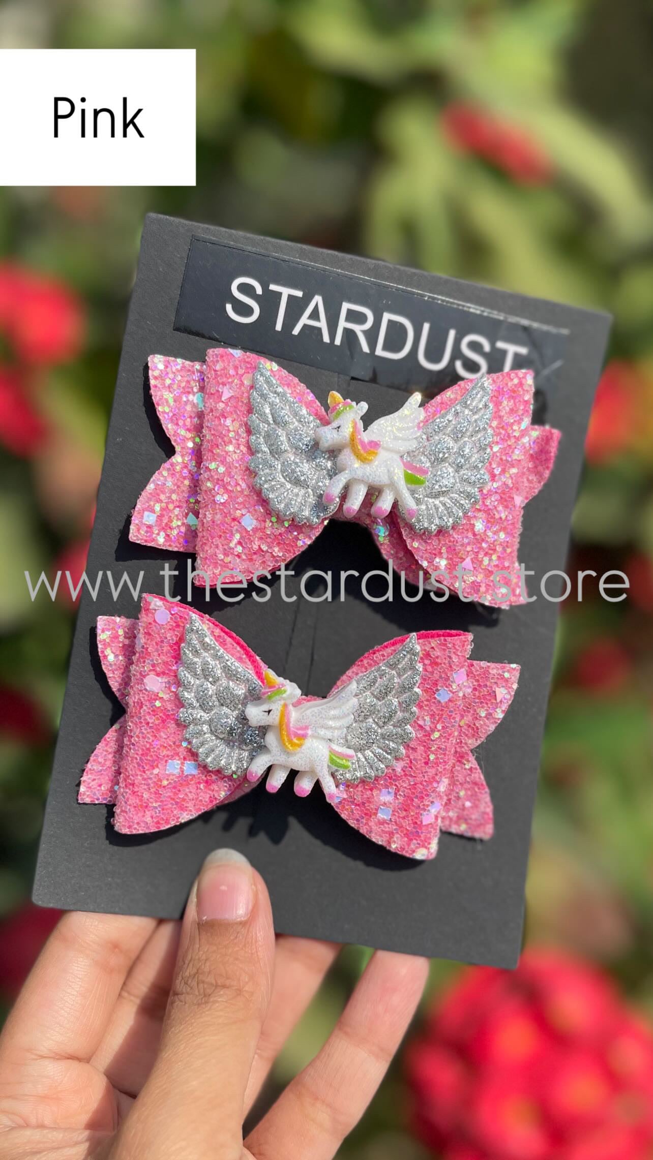 Glittered Bow Pairs with Unicorn 🦄 Toppers🔥