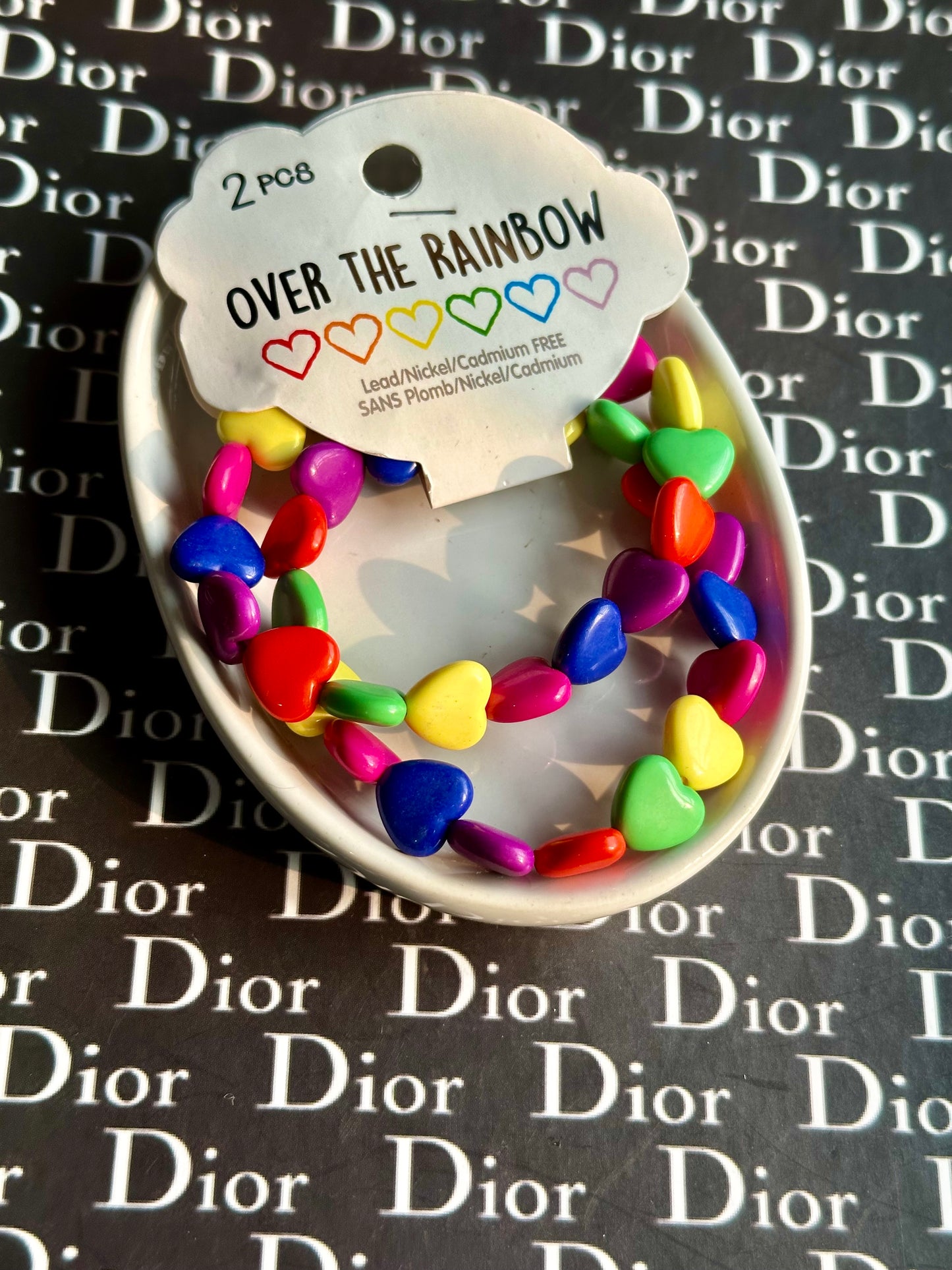 SHEIN Inspired Rainbow 🌈 Vivid Star and Heart Beaded Bracelets(2pcs)🔥