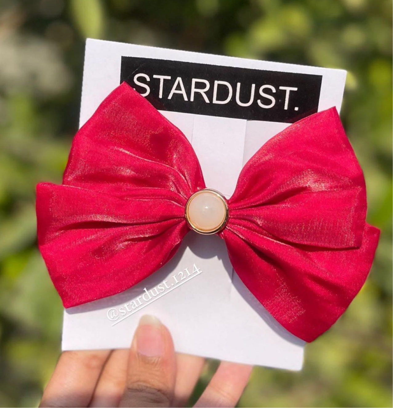 Silky Lolita Bows with Subtle Sheen and Pearl Detailing