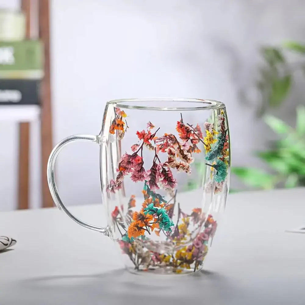Dry Flower Double Walled Mug 350ml