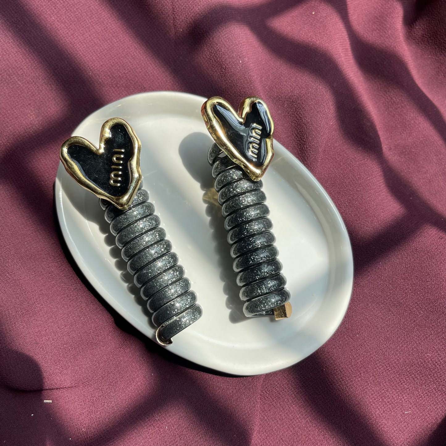 Glittered Styling Spring Pairs with Heart Topperš„