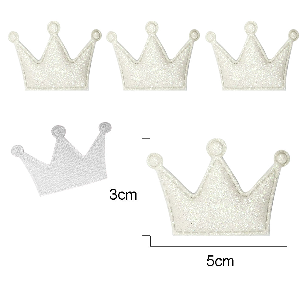Appliqué Patch Glittered Crown