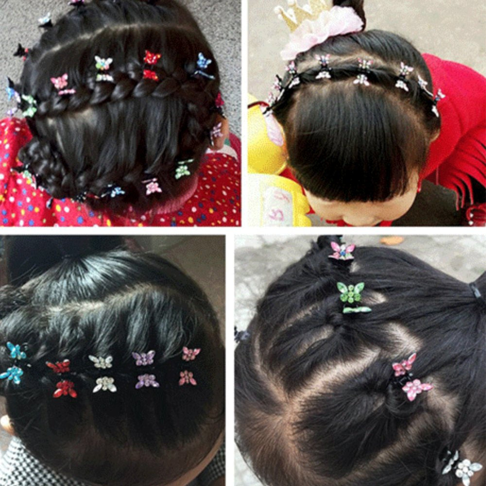 Rhinestone Butterfly Mini Styling Formal Claws (12pc strip)🔥