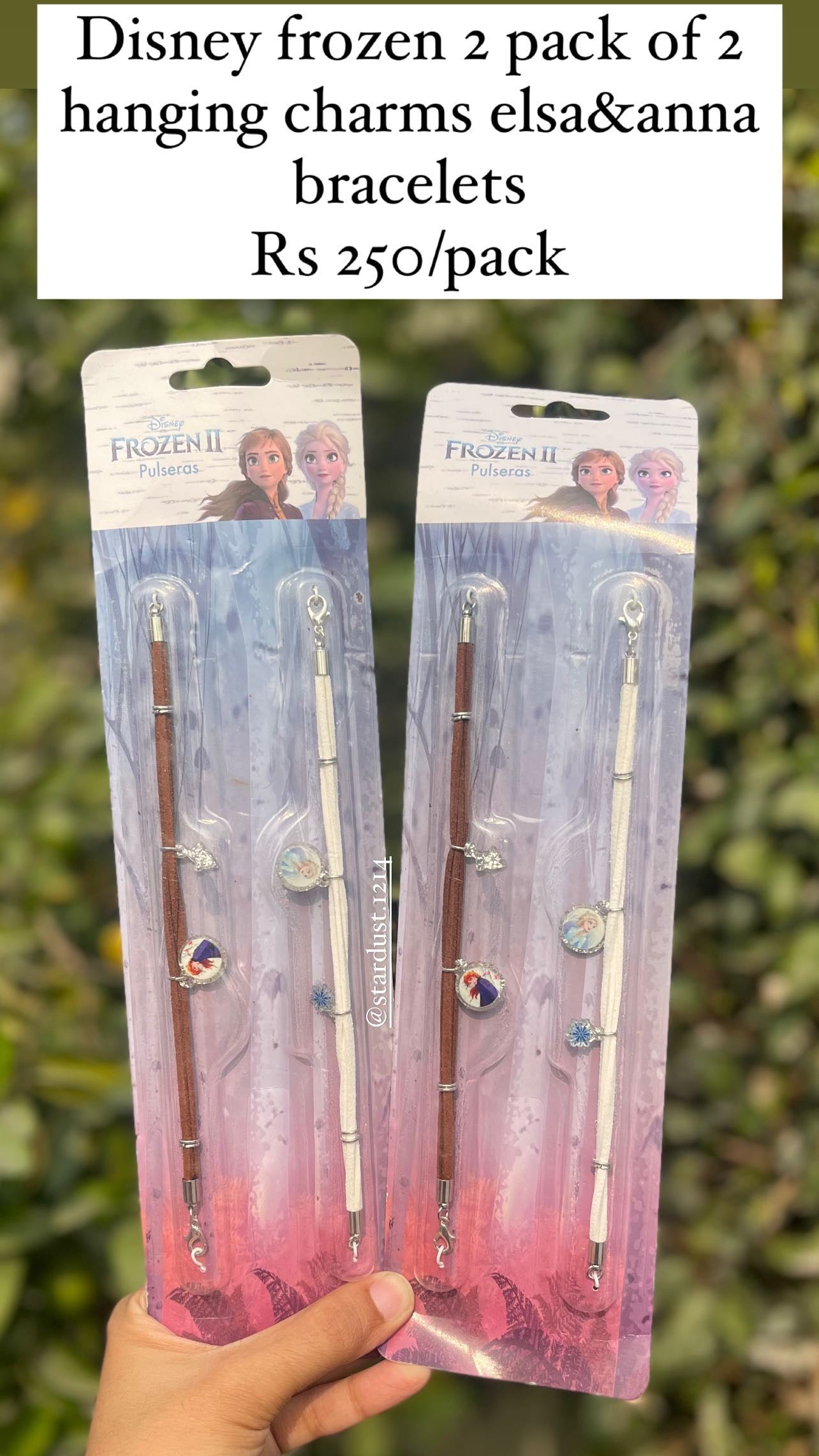 Disney Frozen II-Pack of 2 Hanging Charms Elsa & Anna Bracelets