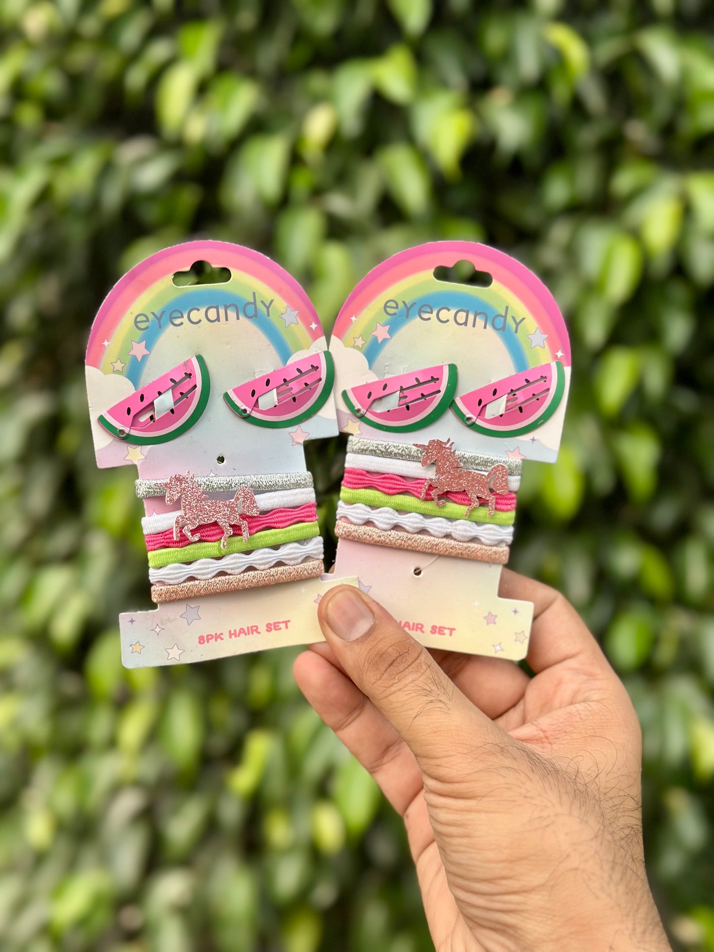 Watermelon snapclip and hairties pack