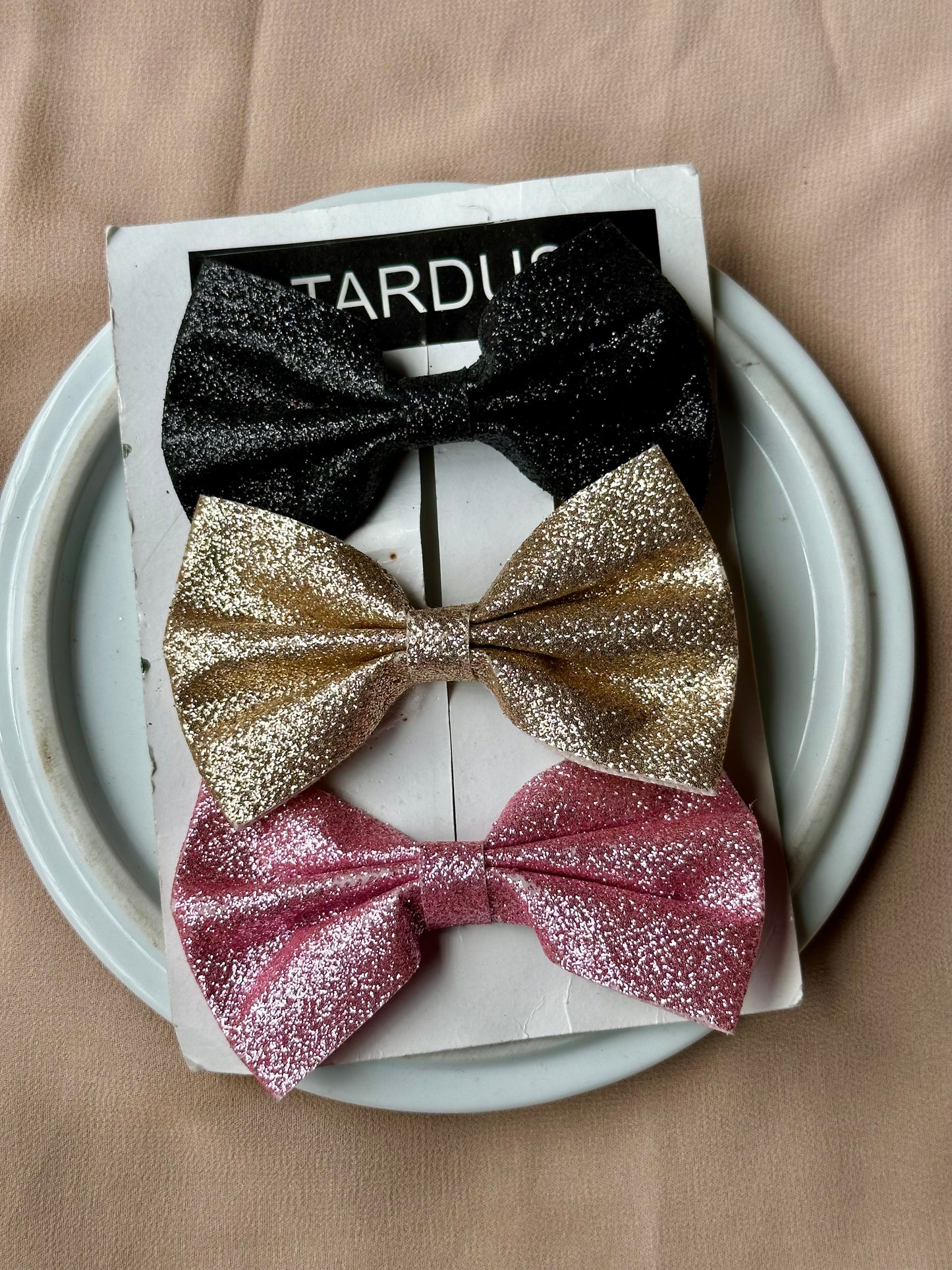 Glittered Bows Trio Pack