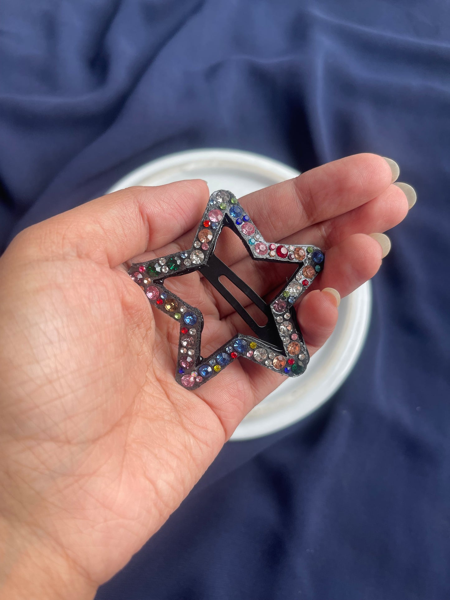 SHEIN Large Rhinestone STAR Snapclips🔥