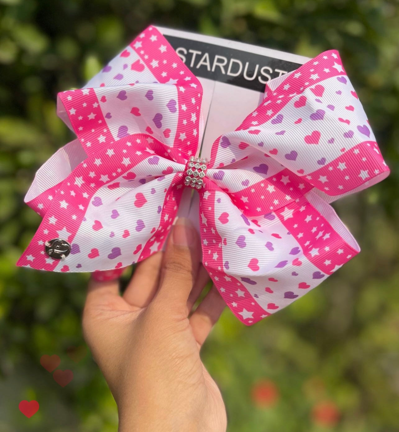 Heart Printed Jojo Siwa Bow