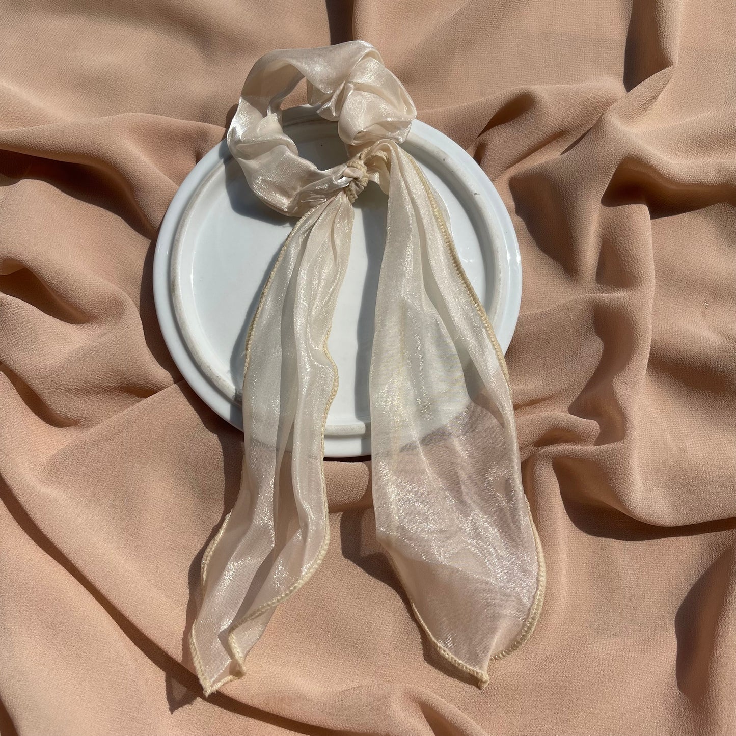 Shimmery Organza Tail Scrunchies