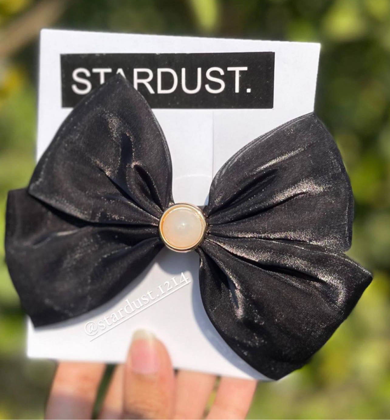 Silky Lolita Bows with Subtle Sheen and Pearl Detailing