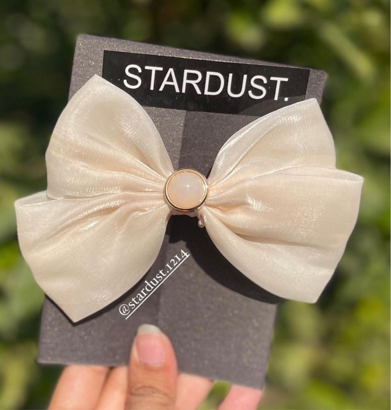 Silky Lolita Bows with Subtle Sheen and Pearl Detailing