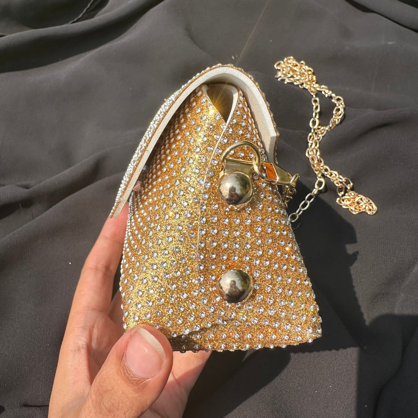 Rhinestone & Glitter Formal Soft Button Pouch🔥