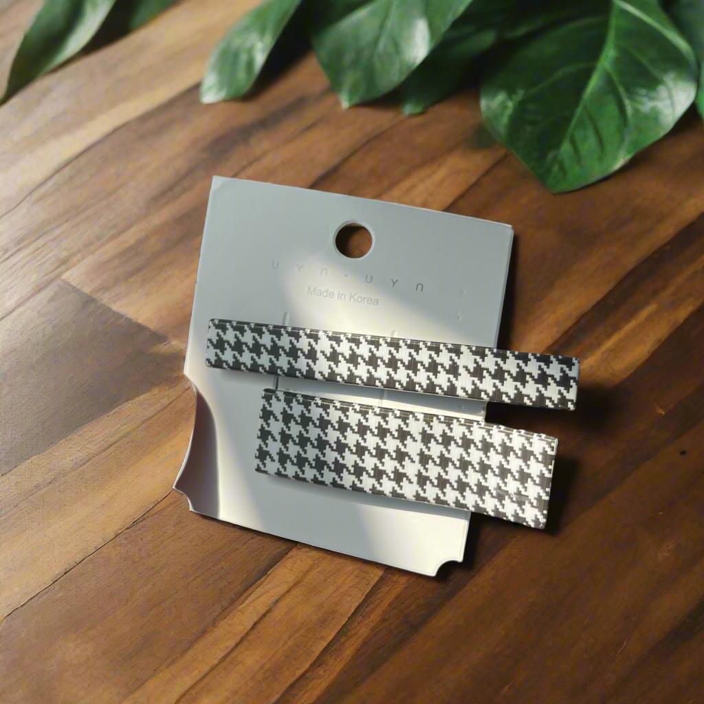 Houndstooth Hairslides