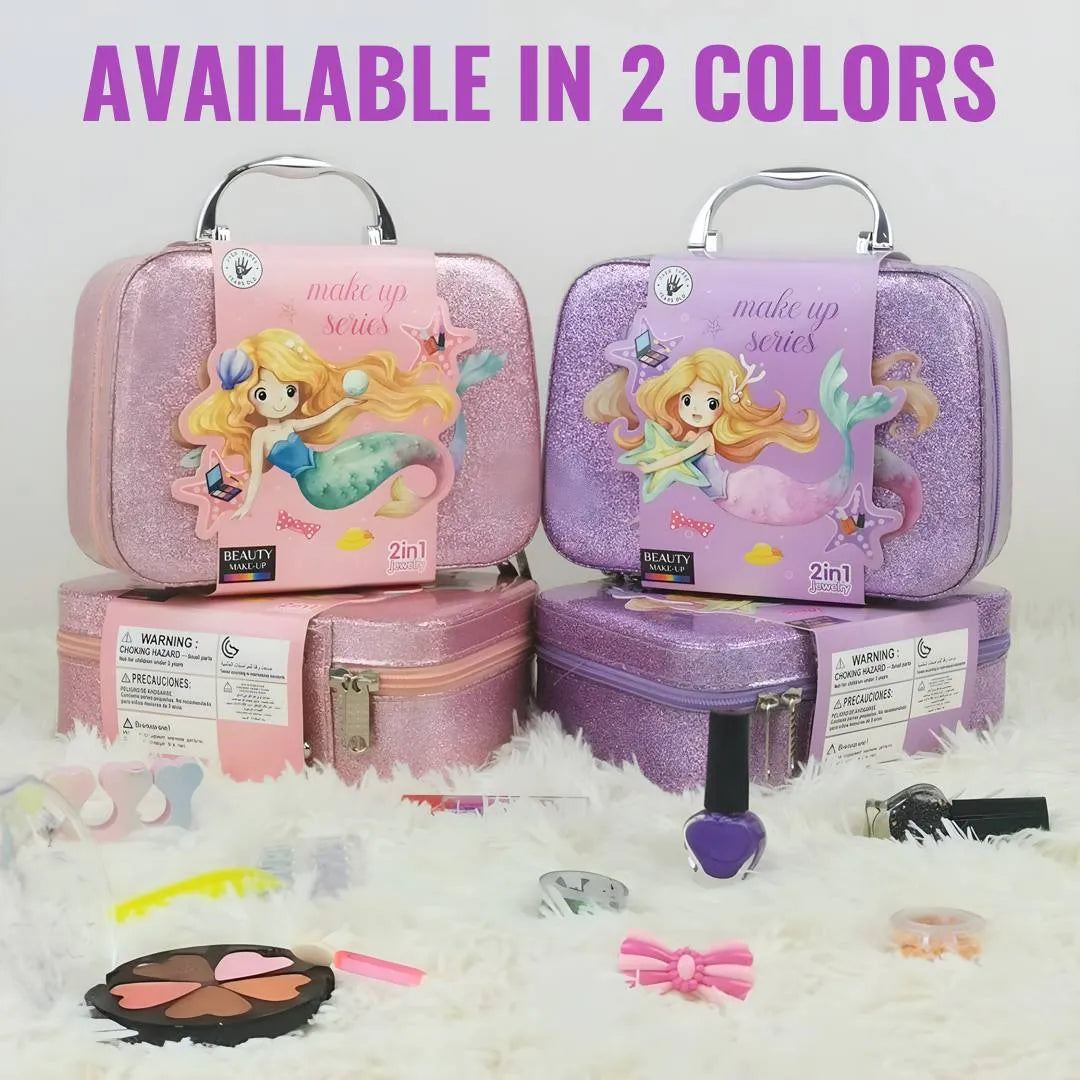 Glittered Mermaid Makeup Briefcase🔥