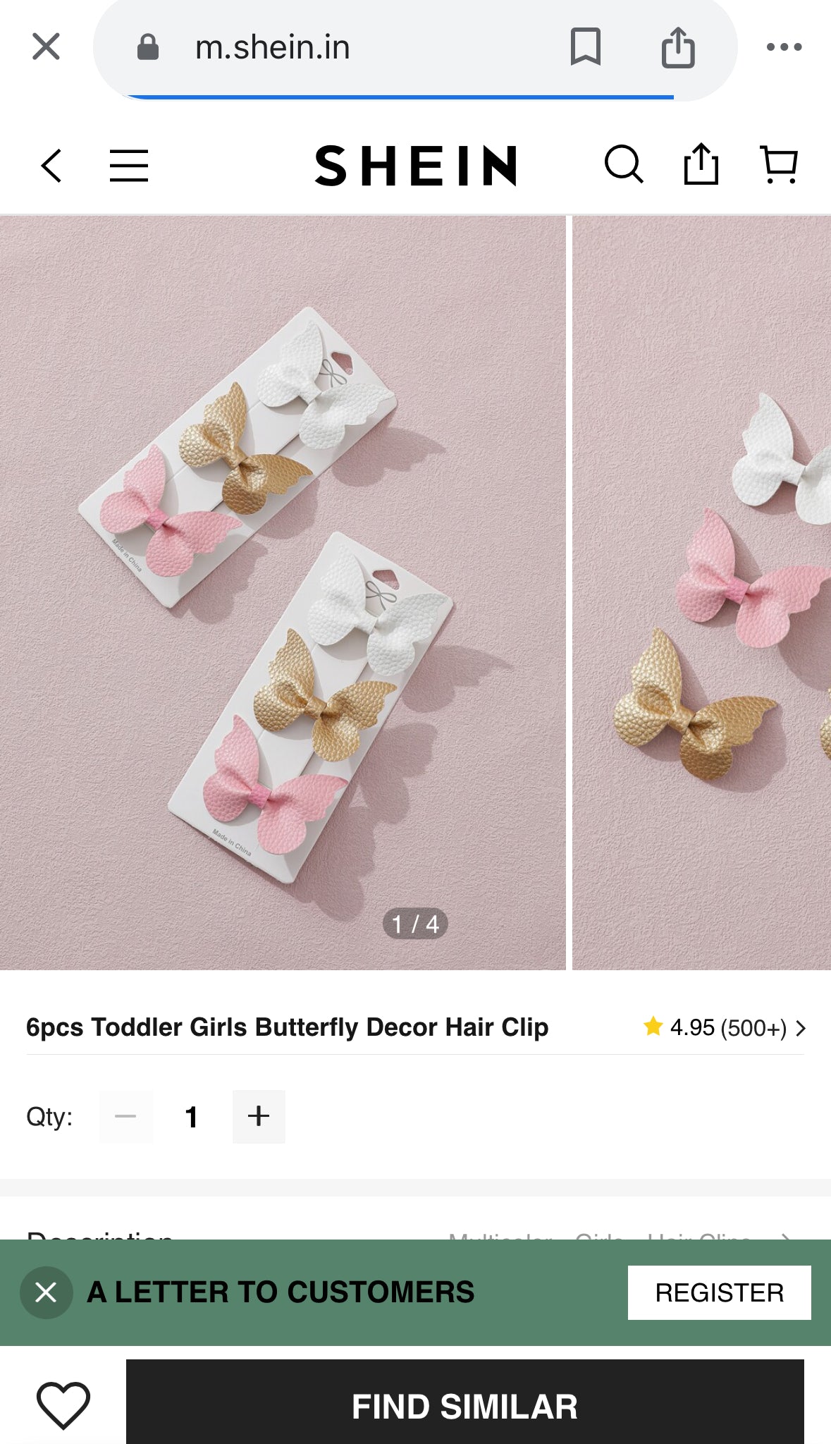 SHEIN Butterfly Decor Clipons🔥