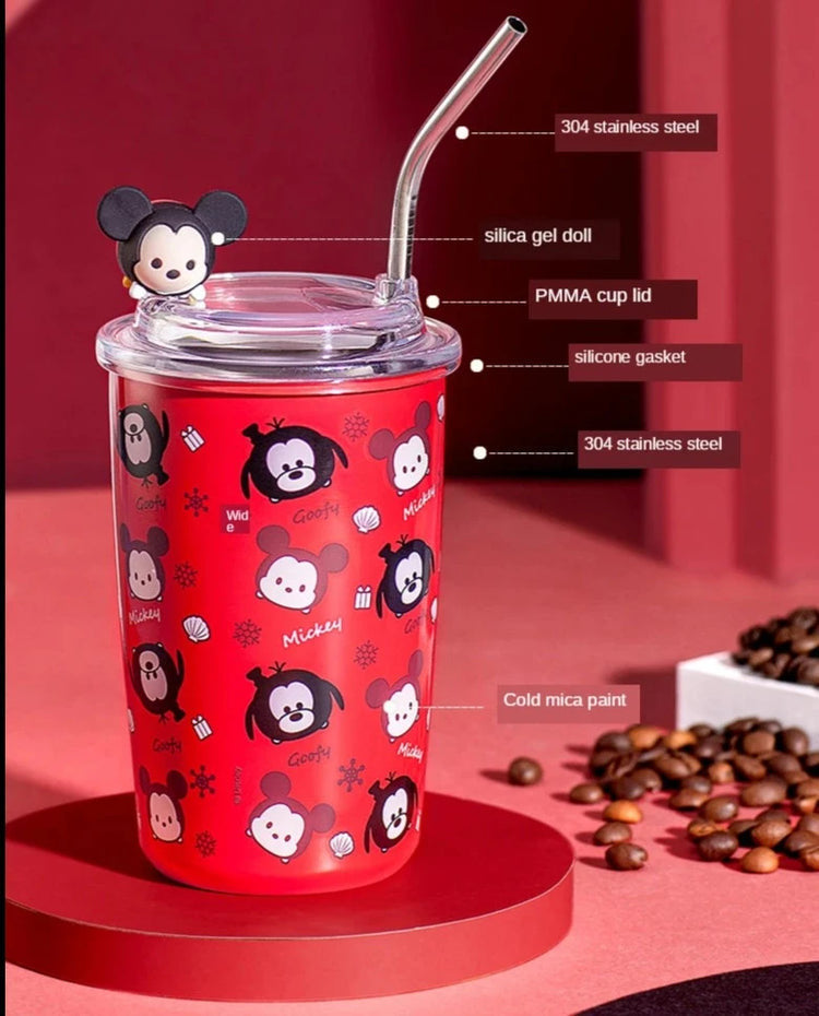 Disney LOTSO, Mickey Mouse Steel Tumbler with Lid🔥 500ml
