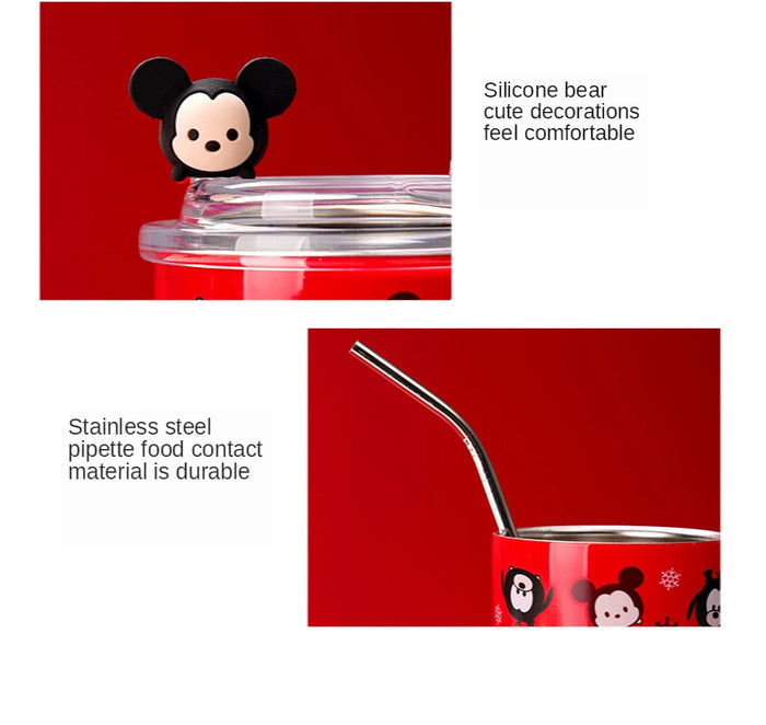 Disney LOTSO, Mickey Mouse Steel Tumbler with Lid🔥 500ml