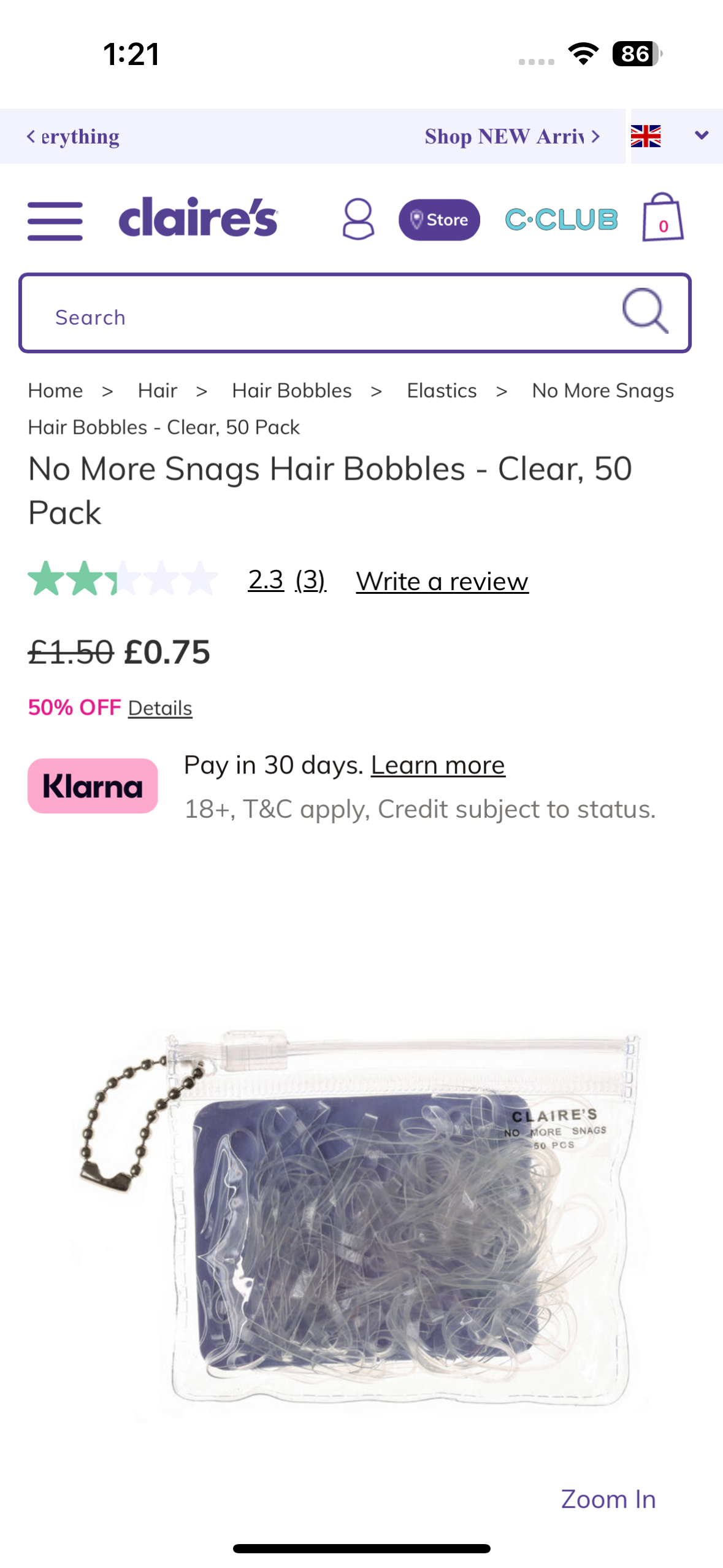 Claire’s Hair Bobbles (50pcs)🔥