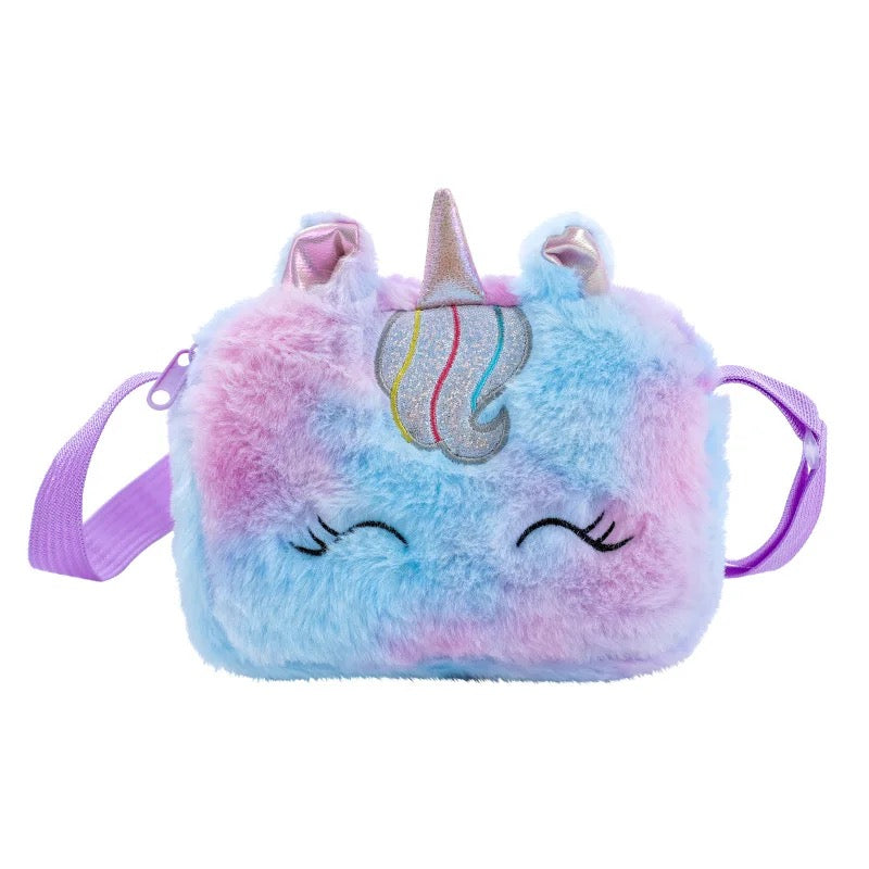 Furry Pastel Rainbow Unicorn Crossbody Bags🔥