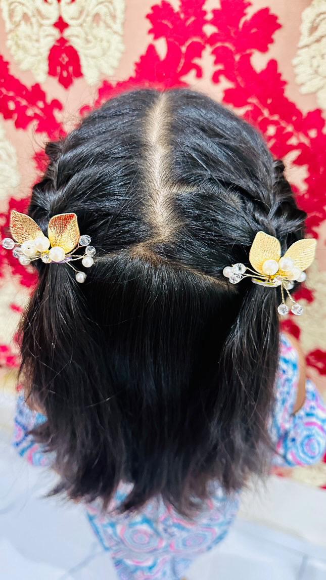 Metallic Gold Leaf U-shaped Styling Tools