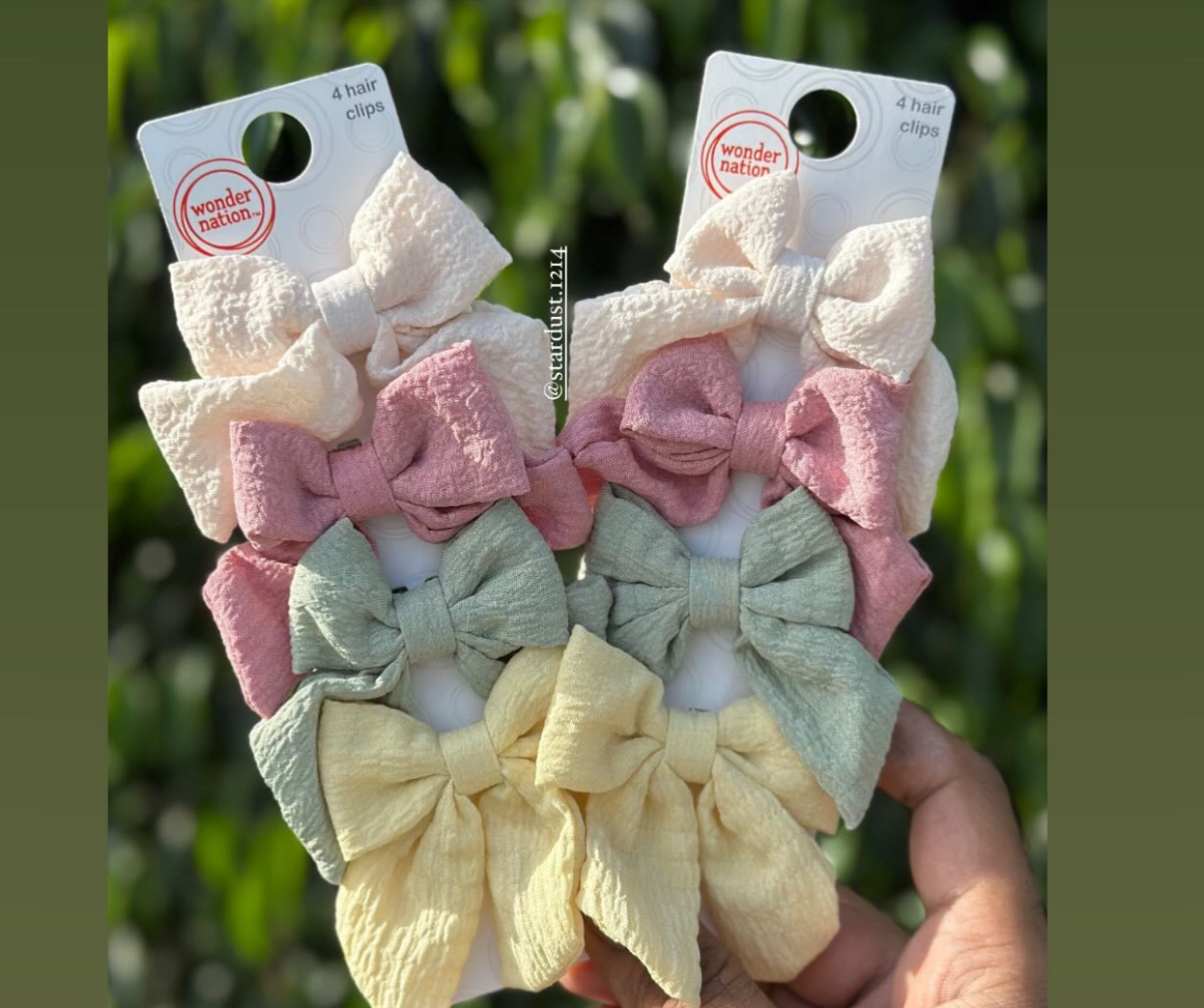 Wondernation Pack of 4 Macaron Hanging Bows